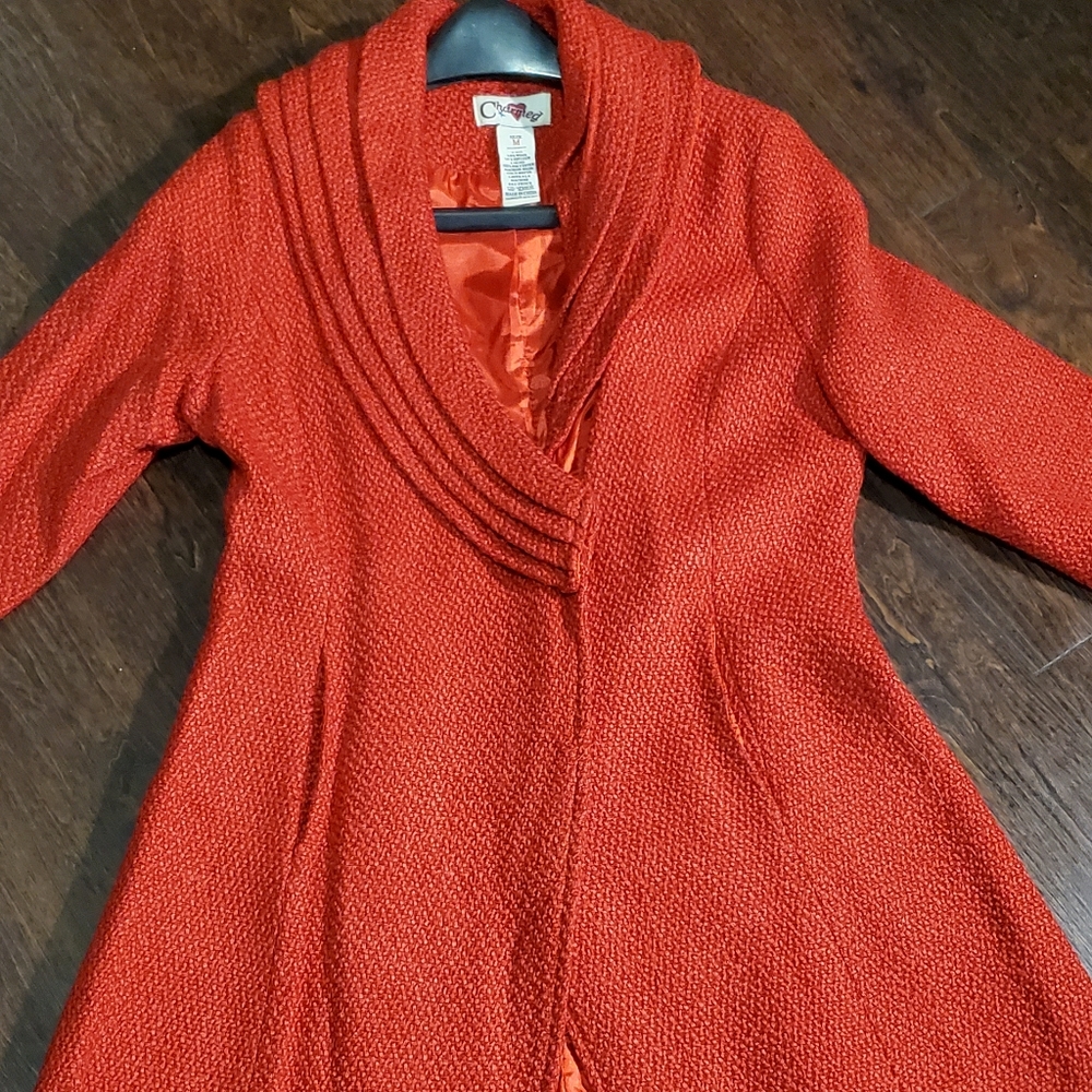Red peacoat
